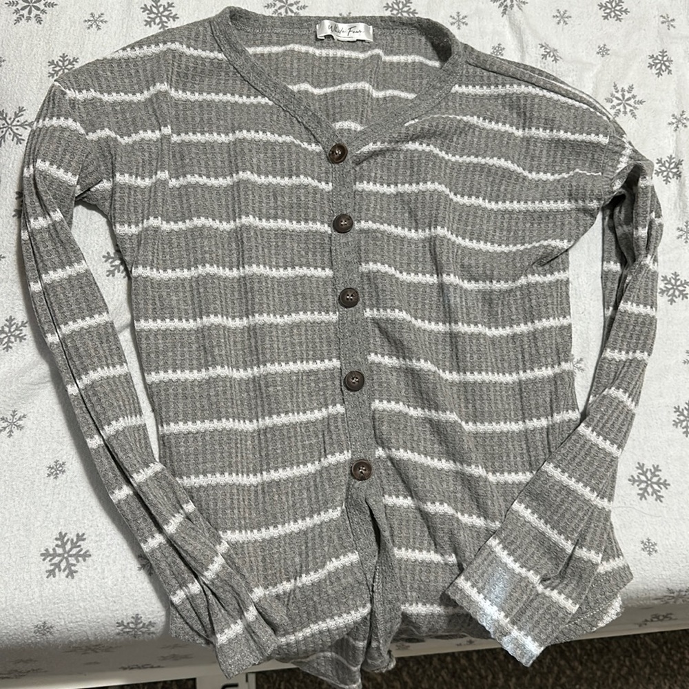 Grey button shirt